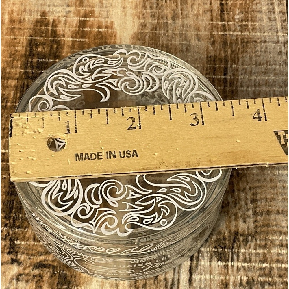 Vintage Lucien Lelong Face Powder Glass Jar Decorative Swirl Design 5oz - Picture 11 of 11